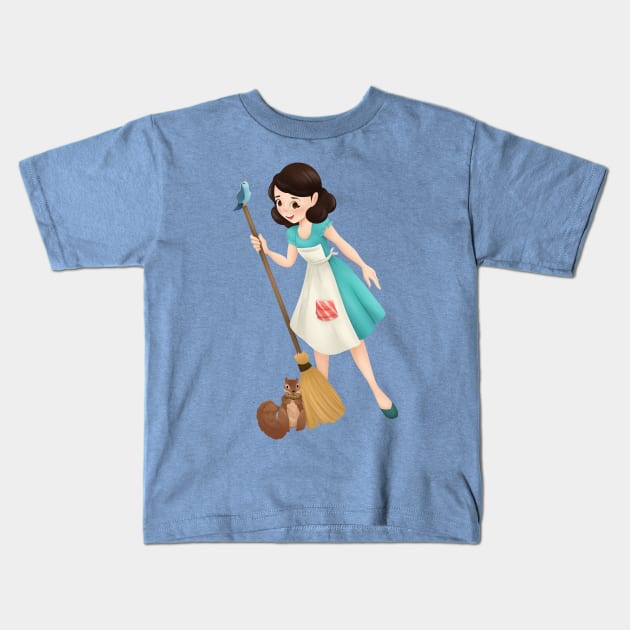 Snow White Squeaky Clean Kids T-Shirt by LunarFox